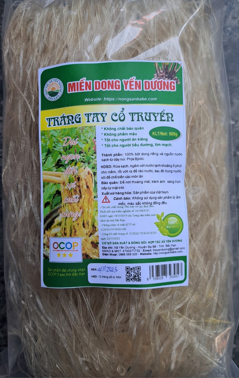 Miến dong tráng tay cổ truyền